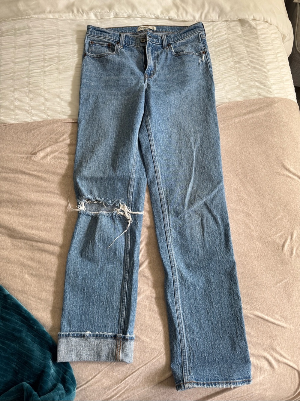 Abercrombie & Fitch The 90’s Straight Mid-Rise Sz 24/4L